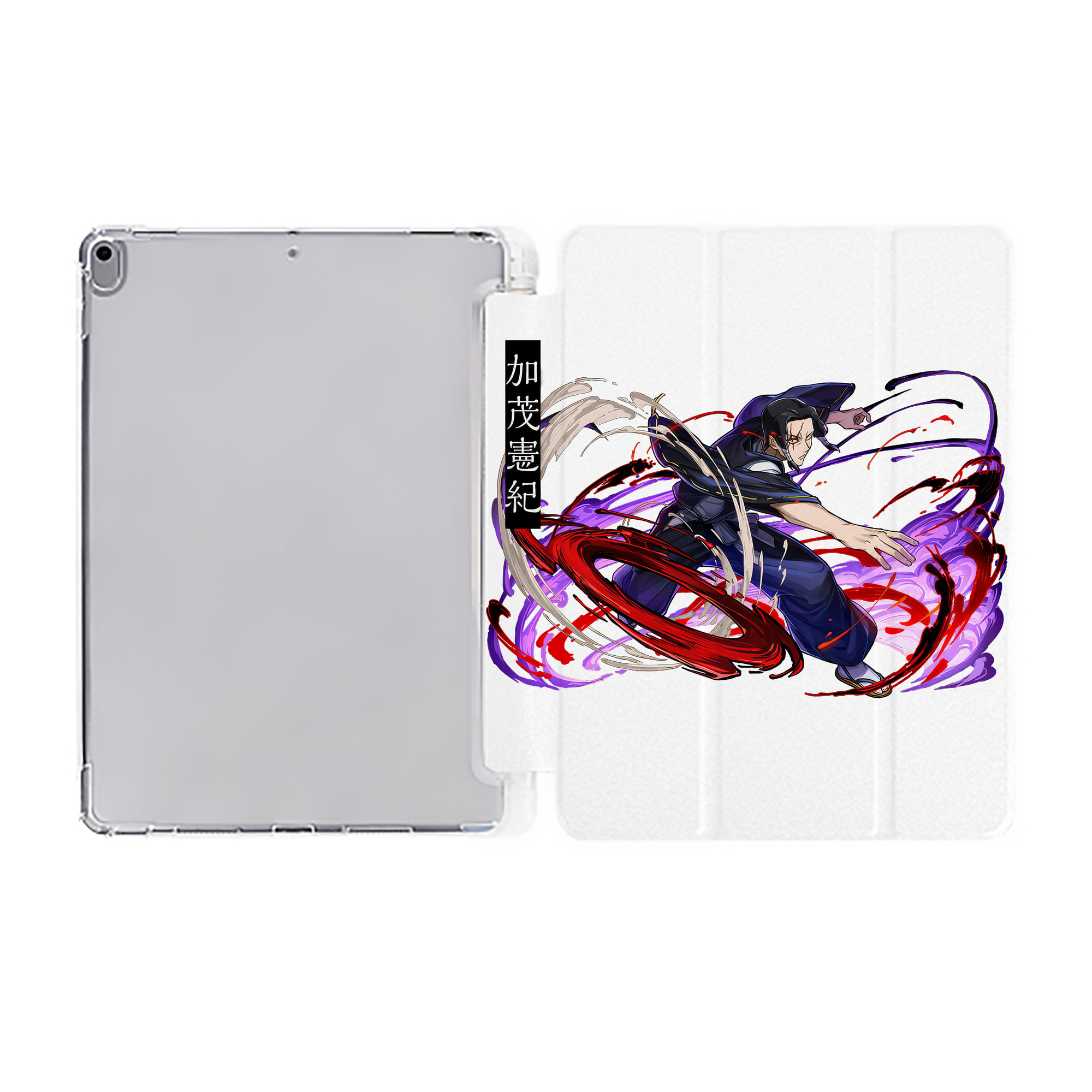（画像用） 呪術廻戦 Jujutsu Kaisen IPad ケース ペン収納付き 三つ折りスタンド PUレザー×シリコン 対応機種9.5/10.5/10.9インチ